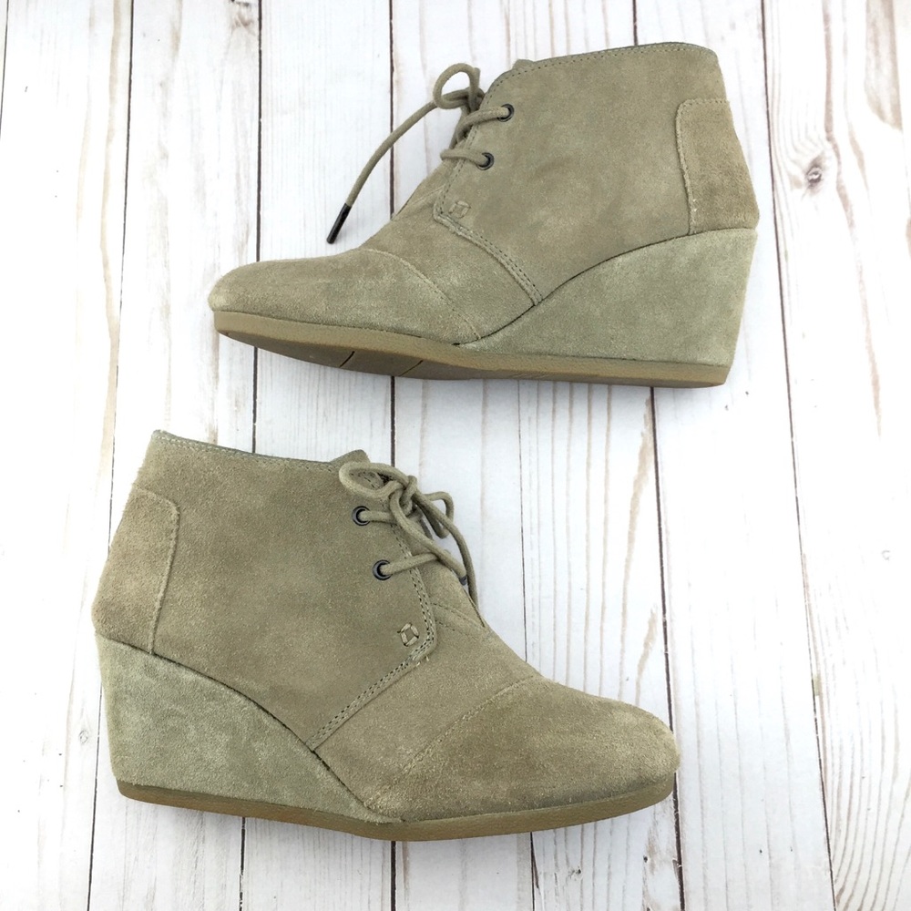 TOMS Wedge Booties Size 7.5